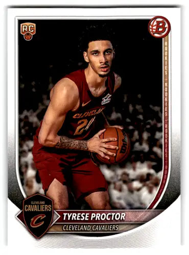 2025-26 Bowman #55 Tyrese Proctor NM-MT RC Rookie Cavaliers ID:82388 - Basketball Card Single