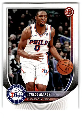 2025-26 Bowman #66 Tyrese Maxey NM-MT 76ers ID:82393 - Basketball Card Single
