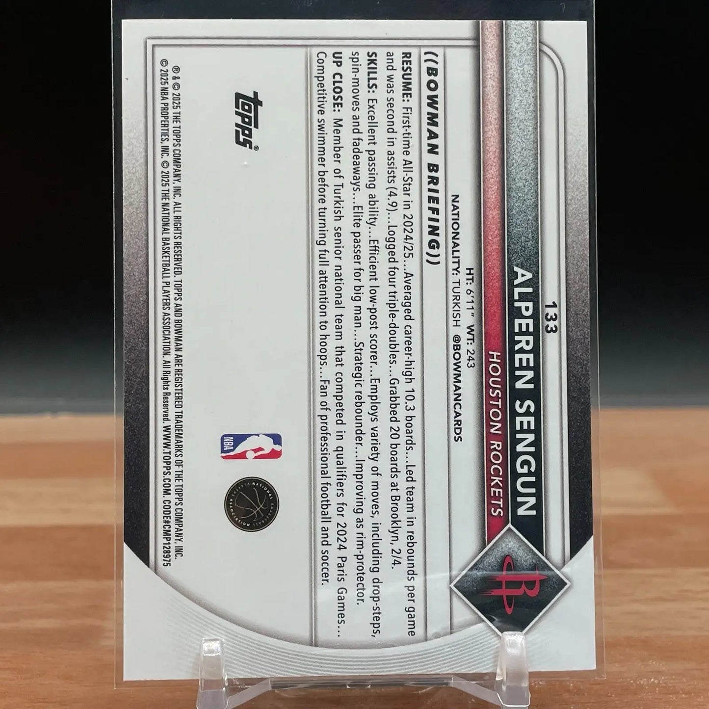 2025-26 Bowman Basketball Alperen Sengun Pink /175 CG76 - Basketball Card Single