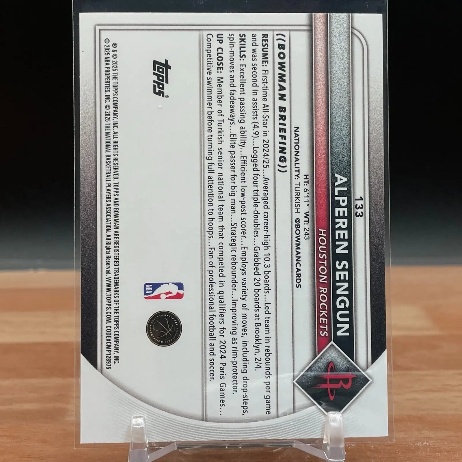 2025-26 Bowman Basketball Alperen Sengun Pink /175 CG76 - Basketball Card Single