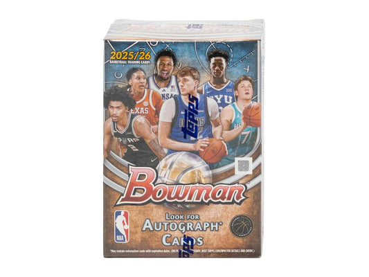 2025-26 Bowman Basketball Blaster Box sealed product
Bowman Basketball cards prospects rookies inserts
Bowman Basketball Anime inserts and GPK case hits