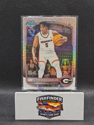 2025-26 Bowman Basketball Jeremiah Wilkinson Mojo Refractor #BCP-70 Georgia - Basketball Card Single