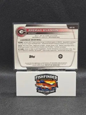 2025-26 Bowman Basketball Jeremiah Wilkinson Mojo Refractor #BCP-70 Georgia - Basketball Card Single