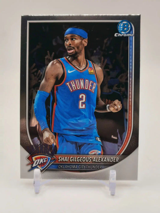 2025-26 Bowman Basketball Shai Gilgeous-Alexander Chrome Base Card #BCV-106 OKC - Basketball Card Single