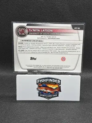 2025-26 Bowman Basketball Ta’Niya Latson 1st Mojo Refractor #BCP-86 SC