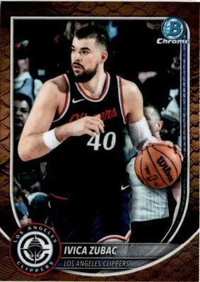2025-26 Bowman #BCV-120 Ivica Zubac Chrome Reptilian Refractors - Basketball Card Single