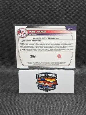2025-26 Bowman Chrome Basketball - Tobe Awaka #BCP-79 Mojo Refractor - Arizona - Basketball Card Single