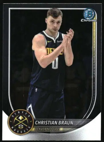 2025-26 Bowman Chrome #BCV-181 Christian Braun NM-MT Nuggets ID:82458 - Basketball Card Single