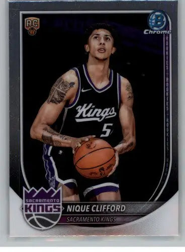 2025-26 Bowman Chrome #BCV-24 Nique Clifford NM Near Mint RC Rookie Sac ID:82862 - Basketball Card Single