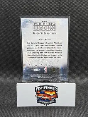 2025-26 Bowman Chrome Kasparas Jakucionis Greatness Loading GL-20 RC Heat - Basketball Card Single