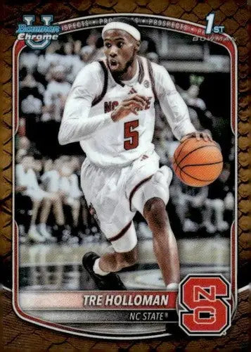 2025-26 Bowman Chrome Prospects Reptilian Refractor #BCP-81 Tre Holloma ID:82873 - Baseball Card Single