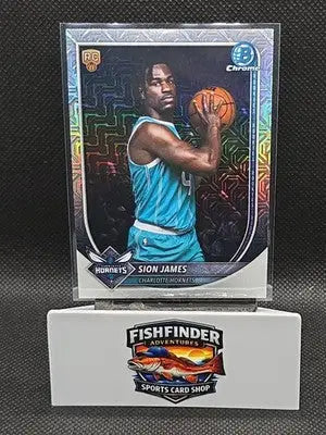 2025-26 Bowman Chrome - Sion James #BCV-33 Mojo RC - Charlotte Hornets - Basketball Card Single