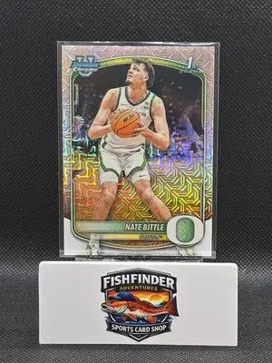 2025-26 Bowman Chrome University Nate Bittle Mojo Refractor #BCP-88 Oregon - Basketball Card Single