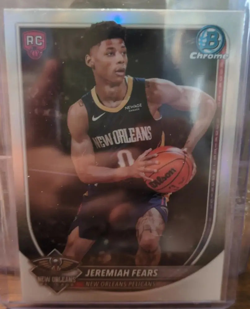 2025-26 Bowman Jeremiah Fears Red Rookie Refractor SP #BRR-7 Pelicans (RC) - Basketball Card Single