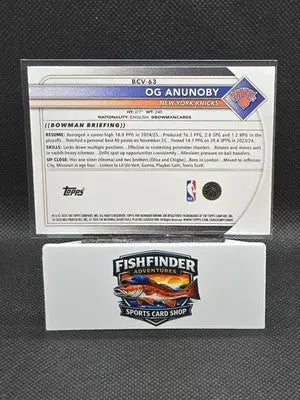 2025-26 Bowman OG Anunoby #BCV-63 Green Geometric Refractor /99 Knicks - Basketball Card Single