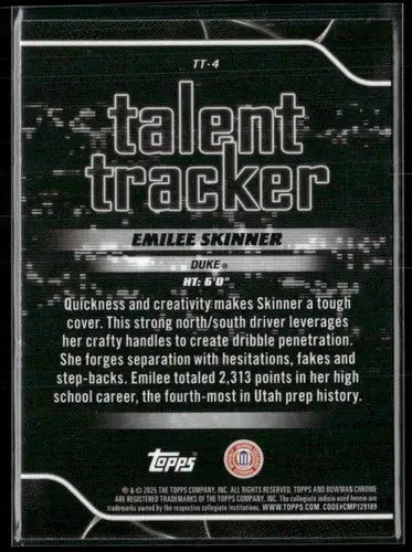 2025-26 Bowman Talent Tracker #TT-4 Emilee Skinner NM Near Mint ID:83840