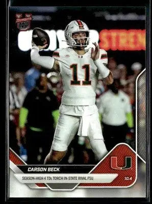 2025-26 Bowman U Now #25 Carson Beck - Football Card Single
