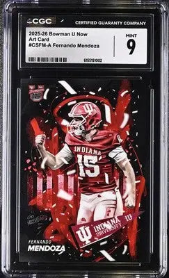 2025-26 Bowman U Now #CSFM-A Fernando Mendoza Art Card CGC 9 - Other