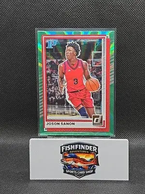 2025-26 Donruss Basketball - Joson Sanon #50 Green Laser (Rated Prospect) - Basketball Card Single