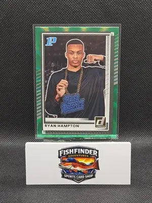 2025-26 Donruss Basketball - Ryan Hampton #91 Green Laser (Rated Prospect) - Basketball Card Single