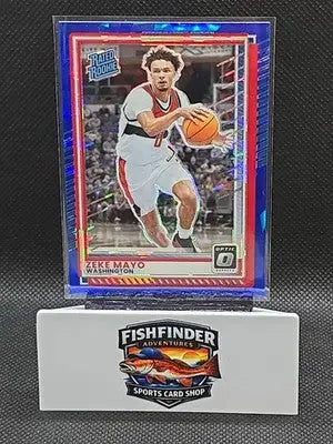 2025-26 Donruss Optic Zeke Mayo Rated Rookie Blue Prizm #46 Wizards - Basketball Card Single