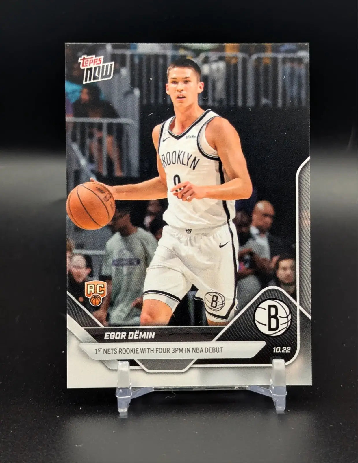 2025/26 NBA Topps Now 12 EGOR DEMIN BROOKLYN NETS ROOKIE DEBUT RC - Basketball Card Single
