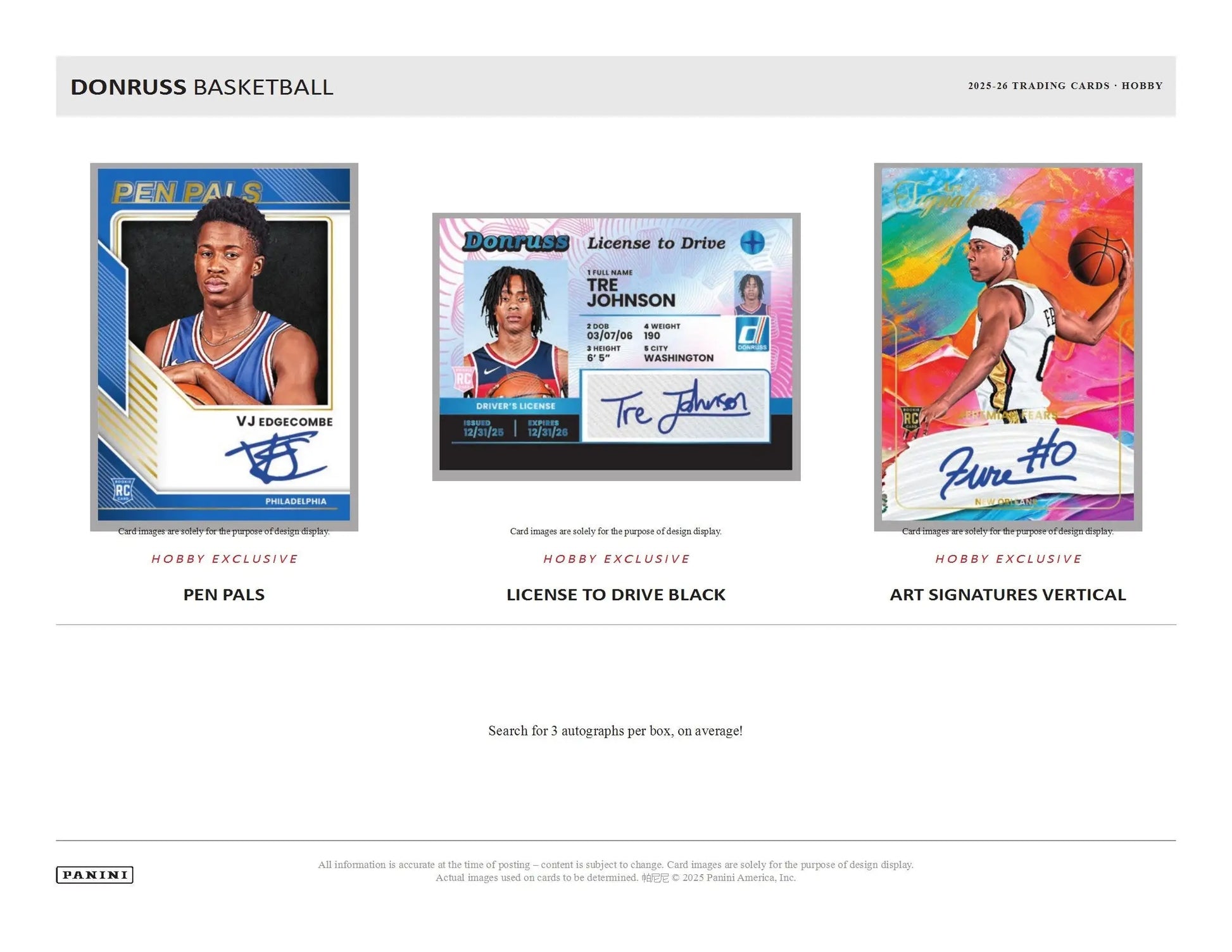 2025-26 Panini Donruss Basketball Hobby Box - Basketball Card Box