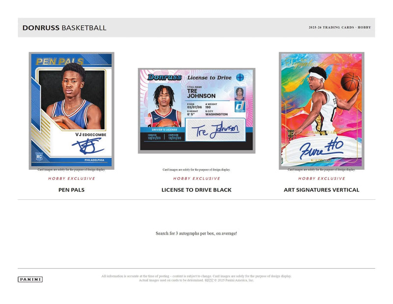 2025-26 Panini Donruss Basketball Hobby Box - Basketball Card Box