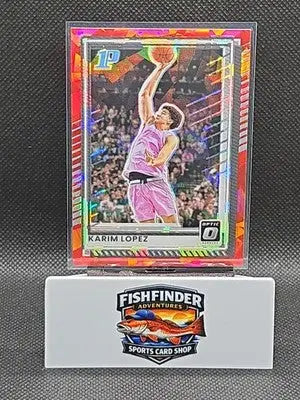 2025-26 Panini Donruss Optic Karim Lopez Red Cracked Ice #92 Prospect - Basketball Card Single