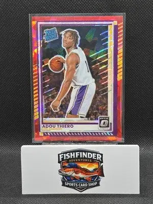 2025-26 Panini Donruss Rated Rookie #23 Adou Thiero Red Cracked Ice - Basketball Card Single