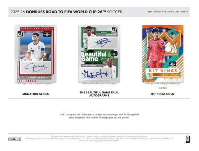 2025-26 Panini Donruss Road To FIFA World Cup 2026 Soccer Hobby Box | Columbia Sports Cards