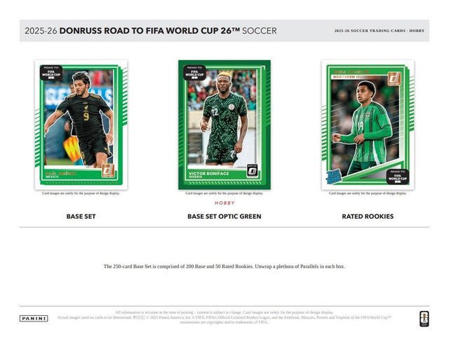 2025-26 Panini Donruss Road To FIFA World Cup 2026 Soccer Hobby Box | Columbia Sports Cards