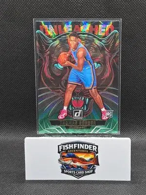 2025-26 Panini Donruss -Unleashed Thomas Sorber Holo Green Laser RC #18 Thunder - Basketball Card Single