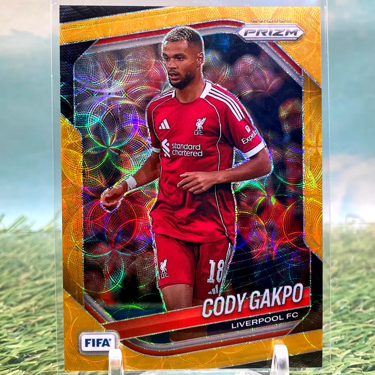 2025-26 Panini Prizm FIFA Cody Gakpo Choice Gold Prizm /10 Liverpool