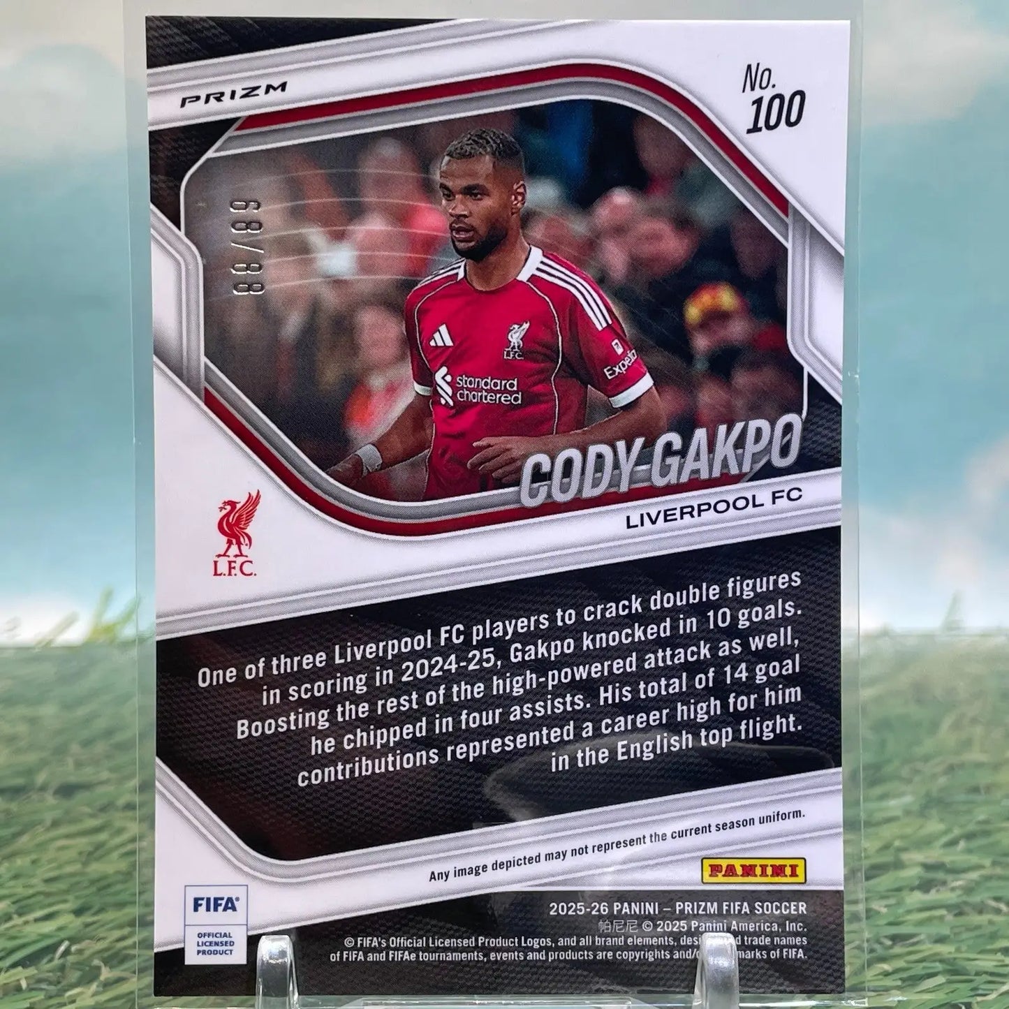 2025-26 Panini Prizm FIFA Cody Gakpo Choice Red Prizm /88 Liverpool - Soccer Card Single