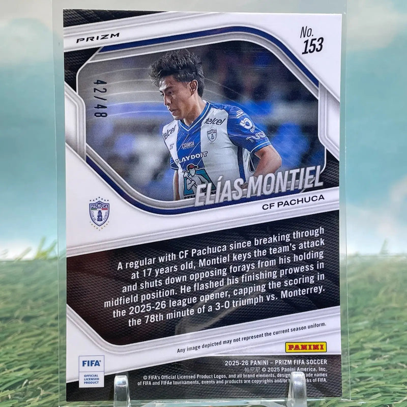 2025-26 Panini Prizm FIFA Elias Montiel CF Pachuca RC Choice Snake Year Red /48 - Soccer Card Single