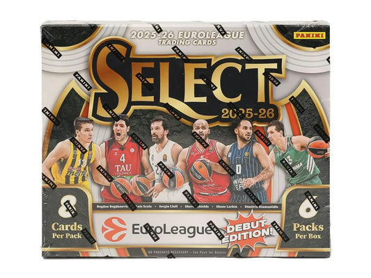 2025/26 Panini Select EuroLeague Basketball Hobby Box | Columbia Sports Cards - Sports Card Hobby Boxes
