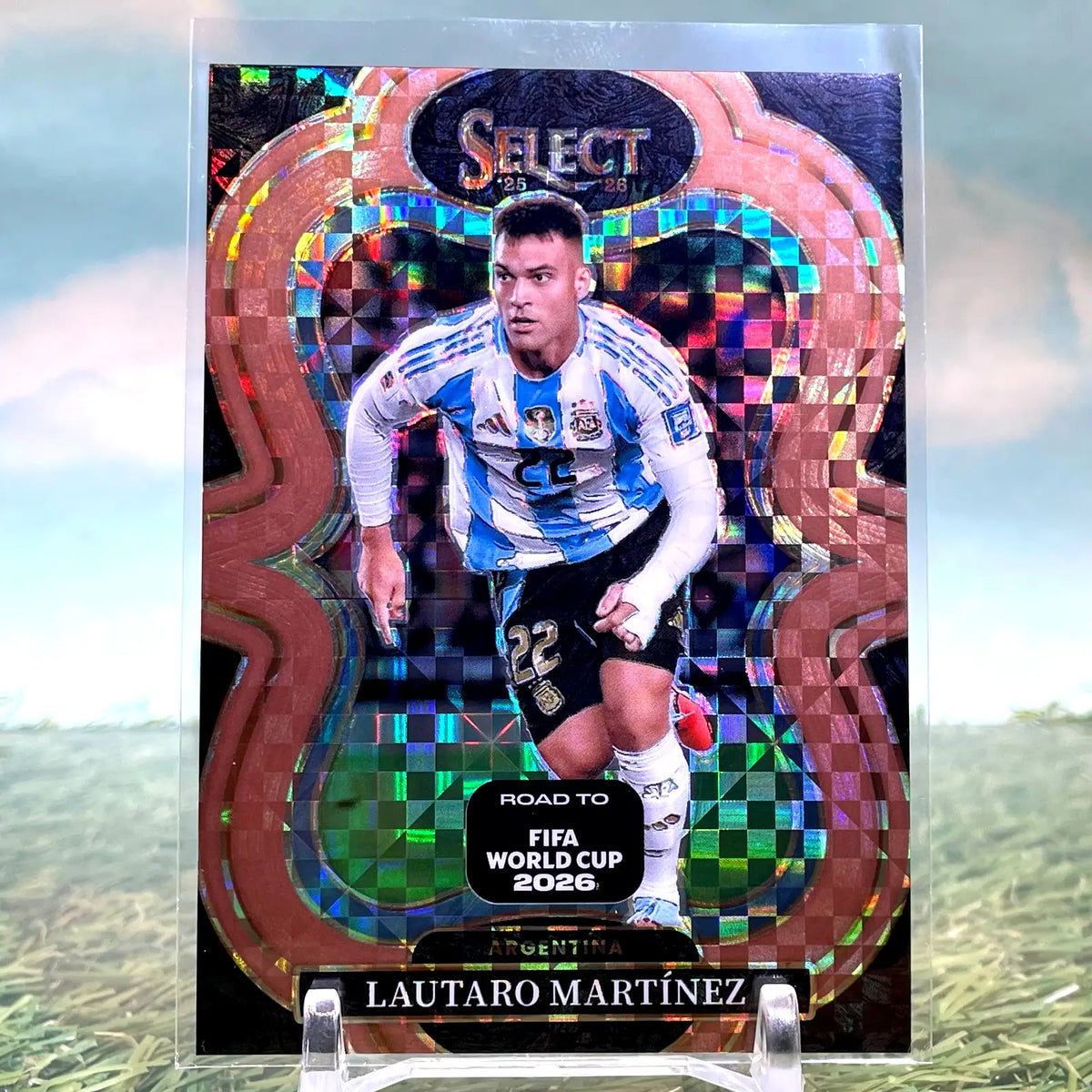 2025-26 Panini Select FIFA World Cup Lautaro Martinez Bronze Checker /130 - Soccer Card Single