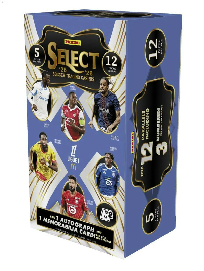2025/26 Panini Select Ligue 1 Soccer H2 Box | Columbia Sports Cards - Soccer Card Box
