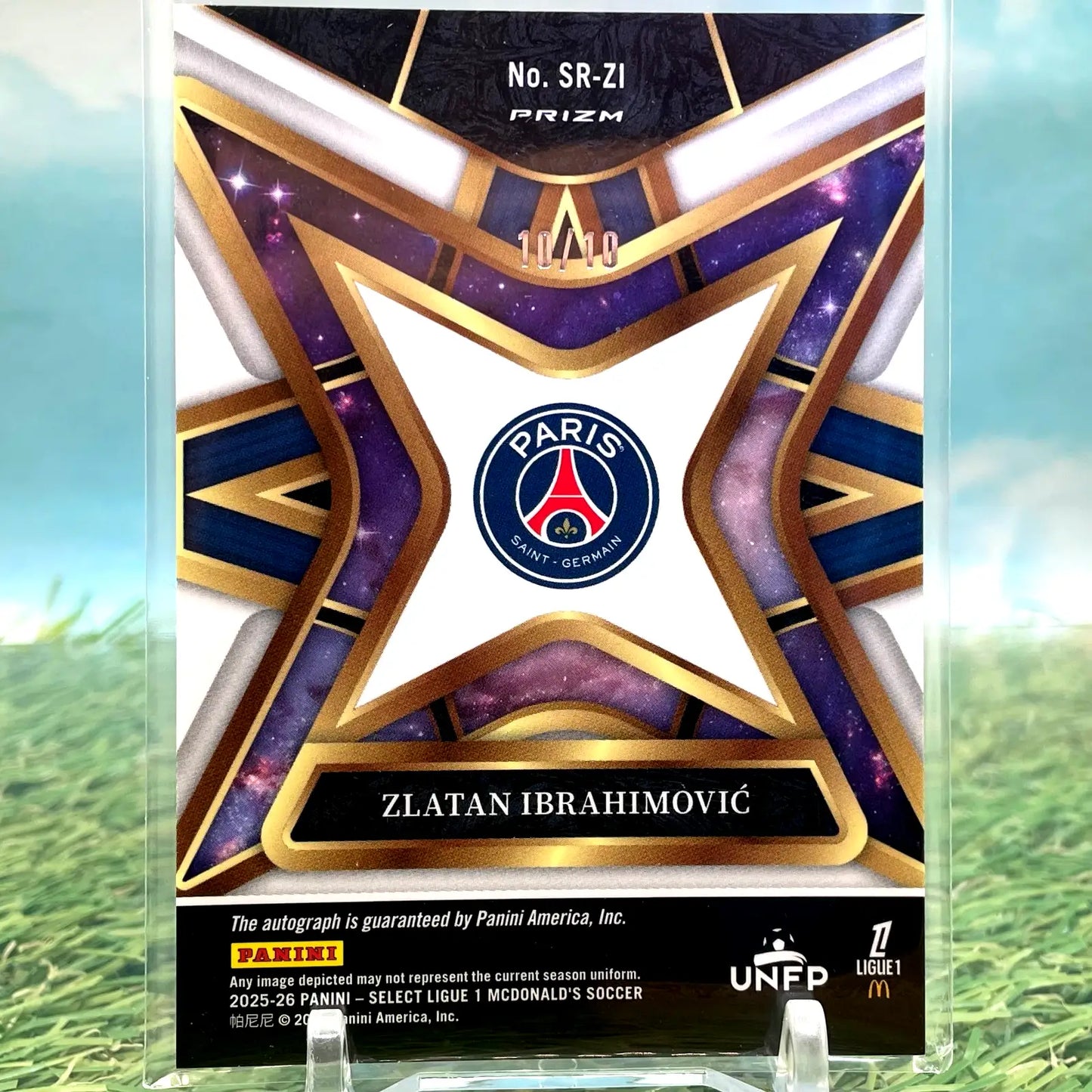 2025-26 Panini Select Ligue 1 Zlatan Ibrahimovic Tie-Dye Auto 10/10 LEGEND RARE