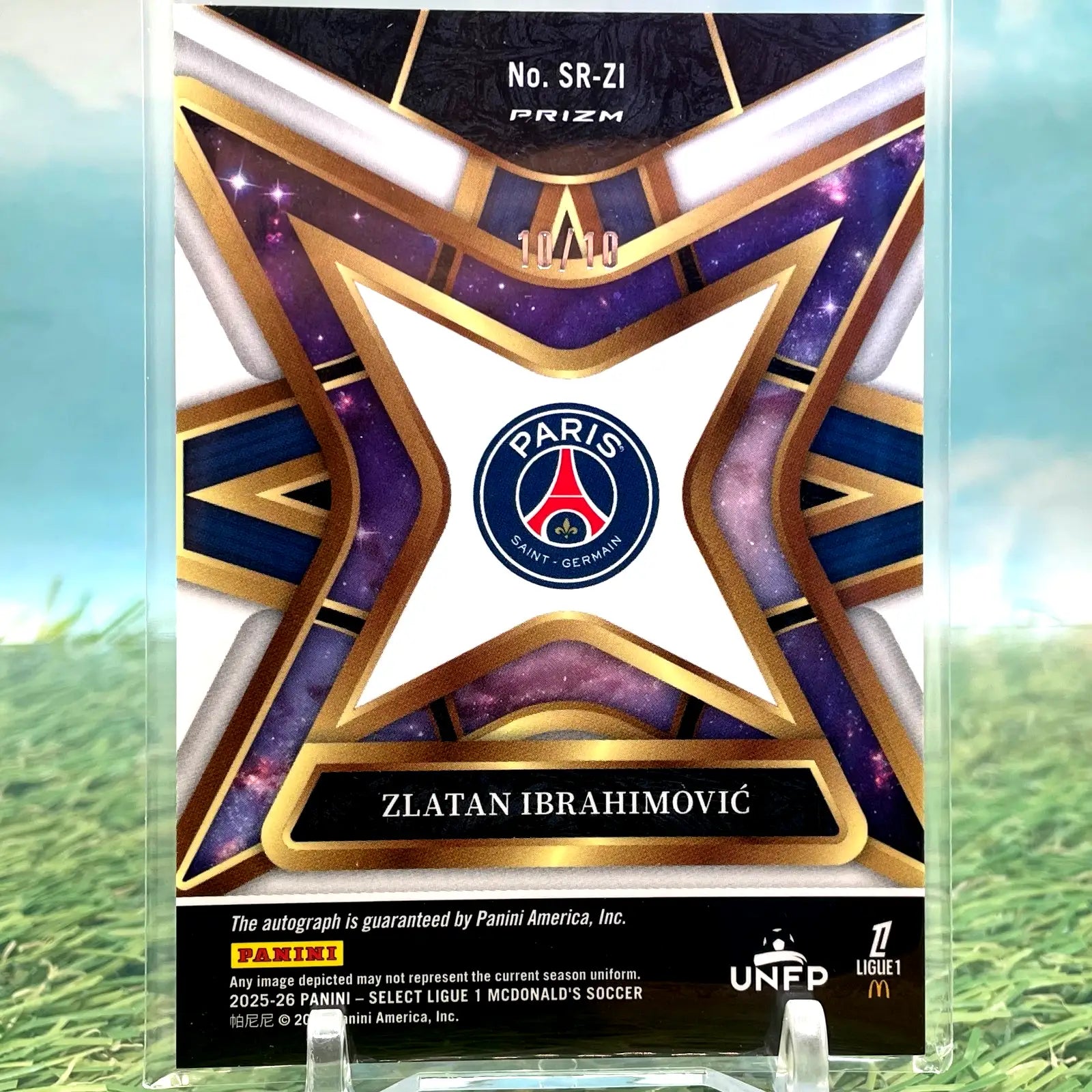 2025-26 Panini Select Ligue 1 Zlatan Ibrahimovic Tie-Dye Auto 10/10 LEGEND RARE