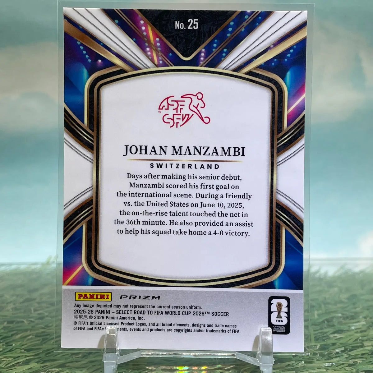 2025-26 Select FIFA World Cup Johan Manzambi Rookie Future Blue Pulsar #25 RC - Soccer Card Single