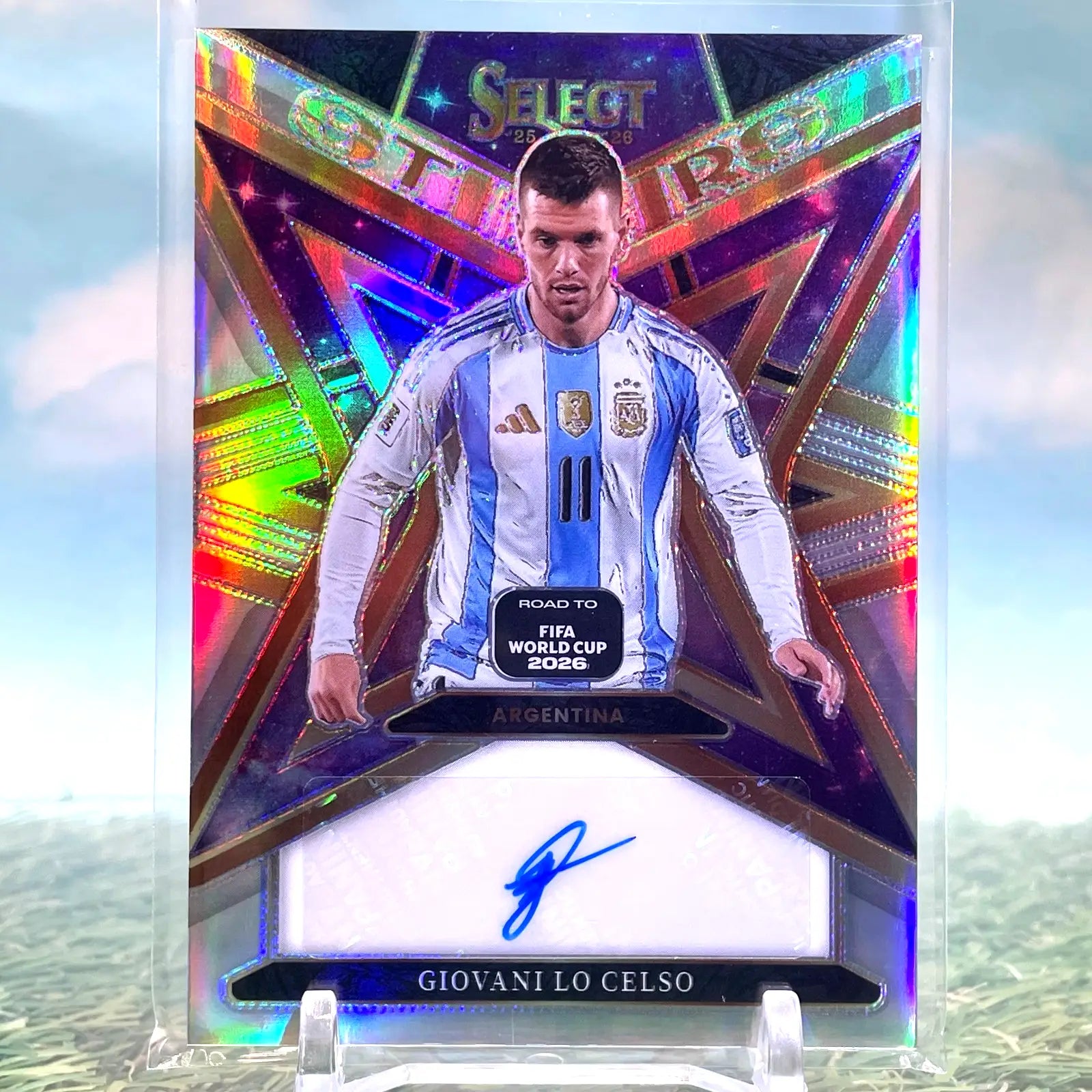 2025-26 Select Road to World Cup Giovani Lo Celso Stars Auto Argentina - Soccer Card Single