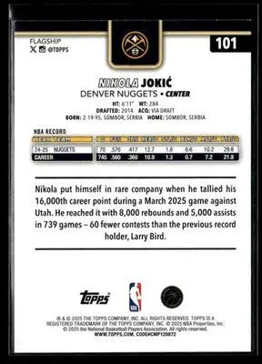 2025-26 Topps #101 Nikola Jokić - Basketball Card Single