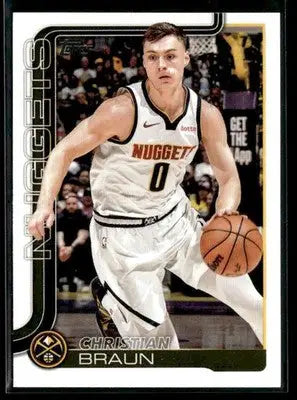 2025-26 Topps #102 Christian Braun Base Denver Nuggets - Basketball Card Single