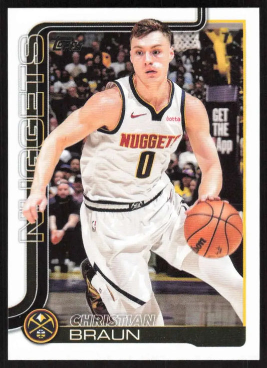 2025-26 Topps #102 Christian Braun NM-MT Denver Nuggets Basketball Card - Basketball Card Single