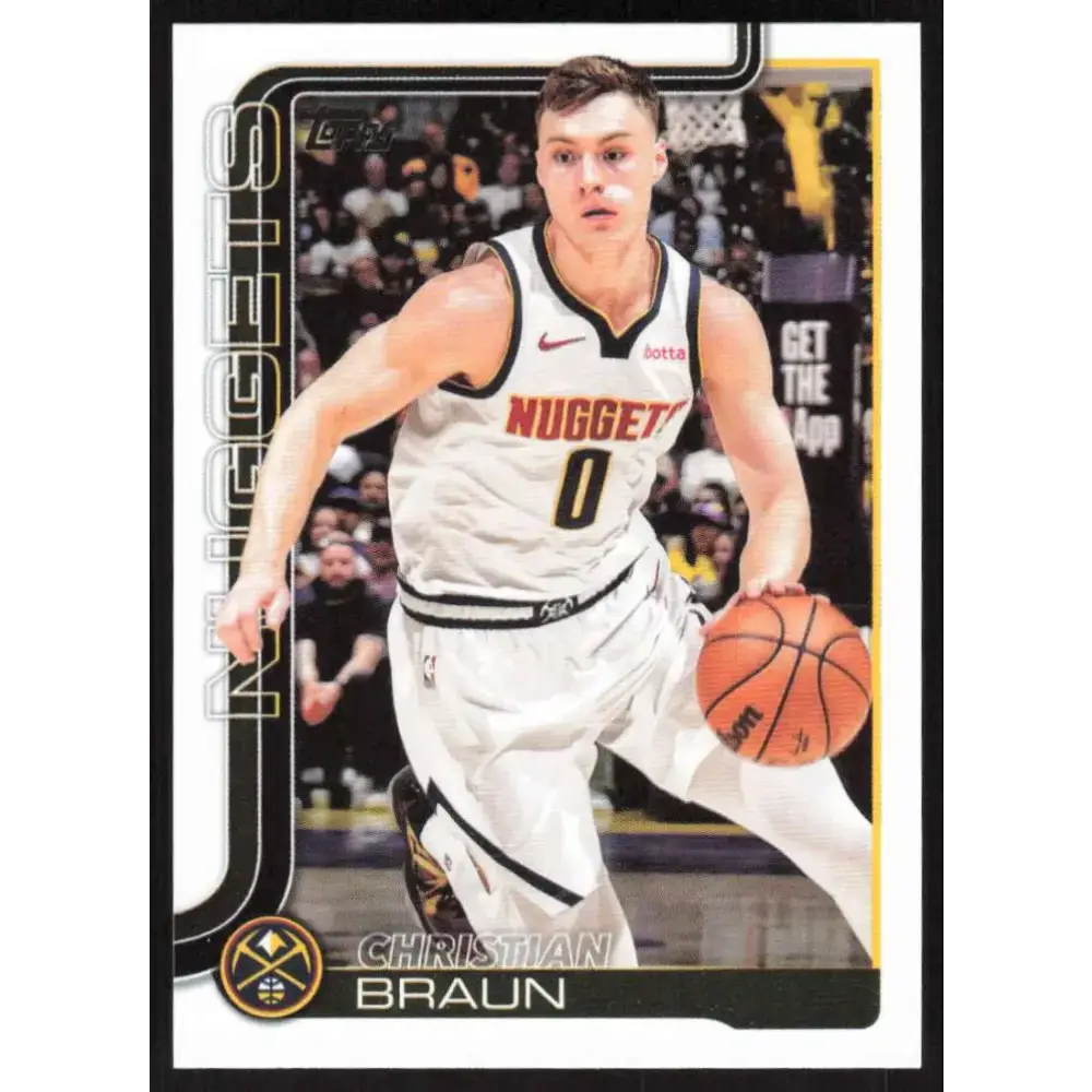 2025-26 Topps #102 Christian Braun NM-MT Denver Nuggets Basketball Card - Basketball Card Single