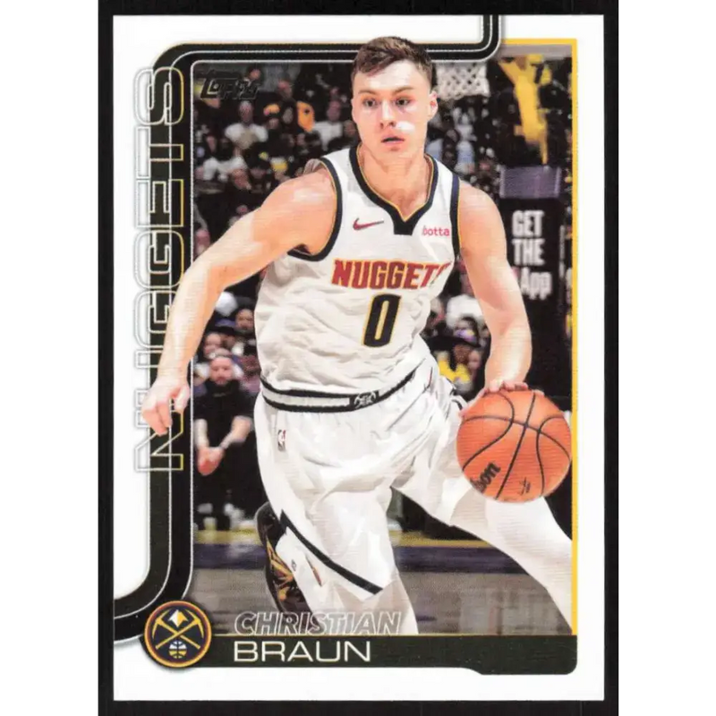 2025-26 Topps #102 Christian Braun NM-MT Denver Nuggets Basketball Card - Basketball Card Single
