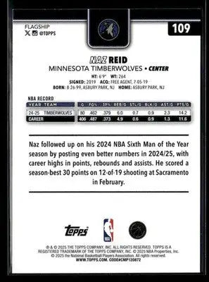 2025-26 Topps #109 Naz Reid - Basketball Card Single