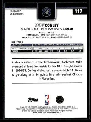 2025-26 Topps #112 Mike Conley